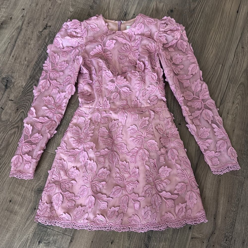 HELSI Christy Appliqué Long Sleeve Minidress - Picture 2 of 5